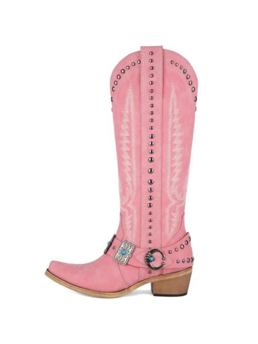 Yolkomo Cowboy Boots for Women Knee High Western Cowgirl Boots with Embroidery